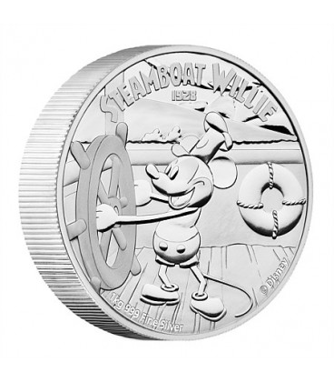 Disney Silver Coin - Steamboat Willie