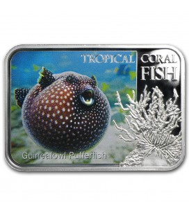 2013 Niue 1 oz Silver $1 Guineafowl Pufferfish Proof