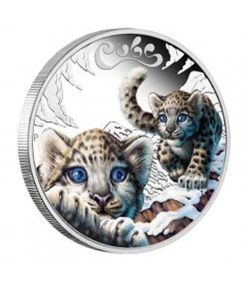THE CUBS – SNOW LEOPARD 2016 1/2OZ SILVER PROOF COIN