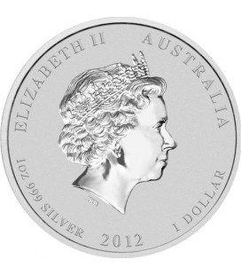 Lunar Series II - 2012 Year of the Dragon 1oz Silver Coloured Edition