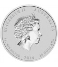 Lunar Series II 2014 Year of the Horse 1 Kilo Silver Gemstone Coin