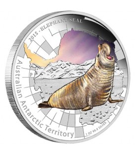 Elephant Seal 2015 1oz Silver Proof Coin