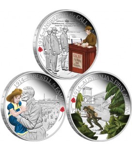 ANZAC Spirit 100th Anniversary Coin Series 2014 1/2oz Silver Proof Three-Coin Set
