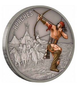 Warriors Of History - Apaches Silver Coin