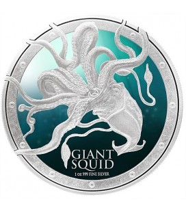 Ocean Predators - Giant Squid Silver Coin
