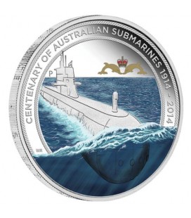 Centenary of Australian Submarines 2014 1oz Silver Proof Coin &