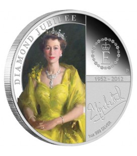 HM Queen Elizabeth II - Diamond Jubilee 2012 1oz Silver Proof Coin