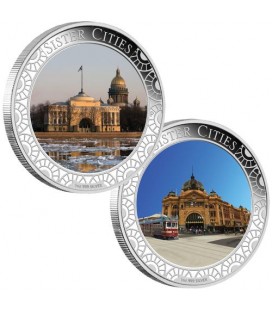 Melbourne ANDA Coin Show Special Sister Cities 2013 1oz Silver Proof
