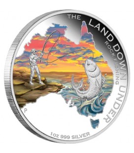 The Land Down Under – Rock Fishing 2014 1oz Silver Proof Coin