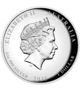 Great White Shark 2015 1oz Silver Proof High Relief Coin