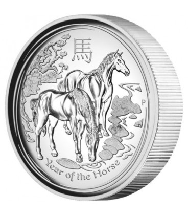 Australian Lunar Series II 2014 Year of the Horse 1oz Silver Proof High Relief