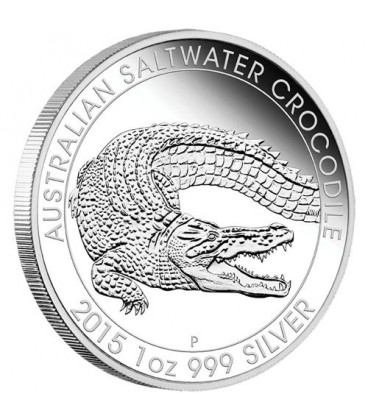Australian Saltwater Crocodile 2015 1oz Silver Proof Coin