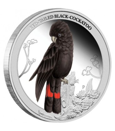 Birds of Australia - Red-tailed Black-Cockatoo 2013 1/2oz Silver Proof