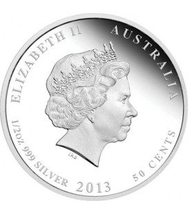 Birds of Australia - Red-tailed Black-Cockatoo 2013 1/2oz Silver Proof