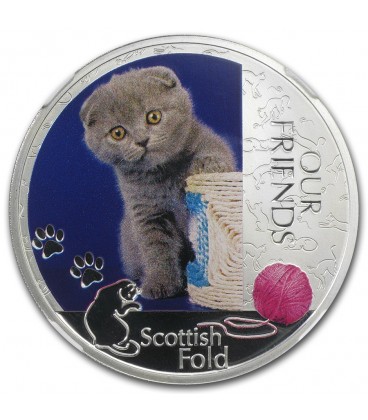 2012 Niue 1 oz Silver Kitten Collection Scottish Fold