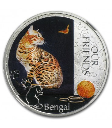 2012 Niue 1 oz Silver Kitten Collection Bengal Cat