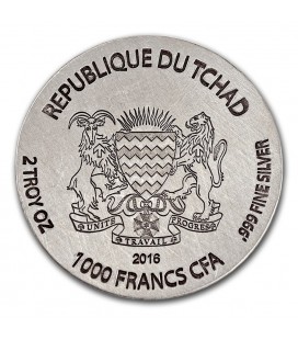 Republic of Chad 2 oz Silver Horus-2016