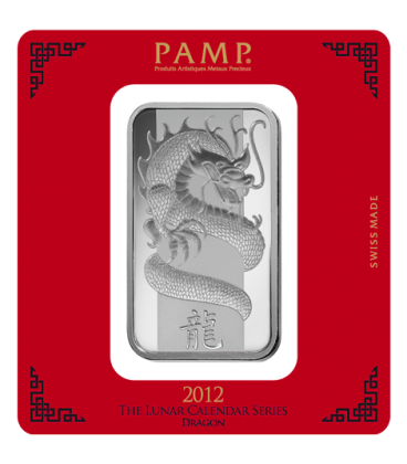 Lunar Dragon Silver Rectangular Ingot - 100g