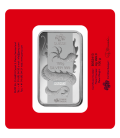 Lunar Dragon Silver Rectangular Ingot - 100g