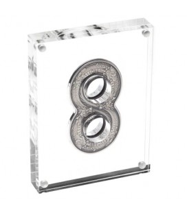 Figure Eight Dragon 2018 2oz Silver Antiqued Coin