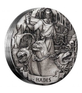 Gods of Olympus Hades 2017 2oz Silver Antiqued Coin