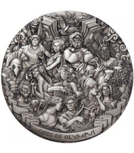 GODS OF OLYMPUS 5 Oz Silver Coins 5$ Cook Islands 2017