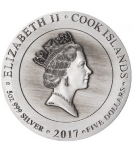 GODS OF OLYMPUS 5 Oz Silver Coins 5$ Cook Islands 2017