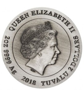 Planet of the Apes 50th Anniversary 2018 2oz Silver Antiqued Coin