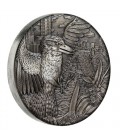 Kookaburra 2018 2oz Silver Antiqued High Relief Rimless Coin