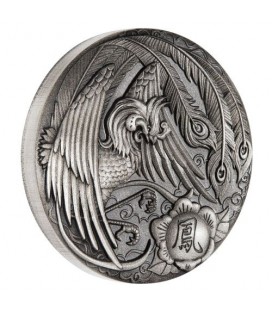 Phoenix 2018 2oz Silver Antiqued Rimless Coin