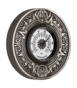 Thermometer 2018 2oz Silver Antiqued Coin
