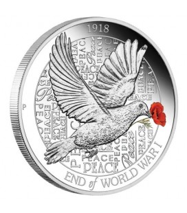 End of WWI 100th Anniversary 2018 1oz Silver Proof Coin