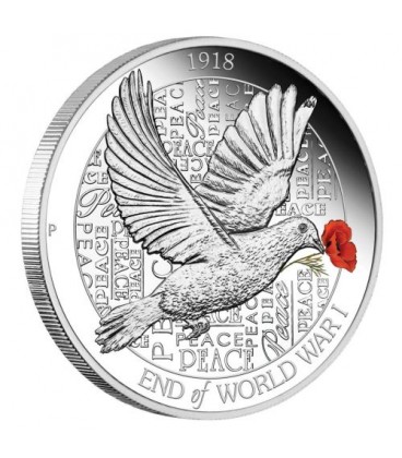 End of WWI 100th Anniversary 2018 1oz Silver Proof Coin