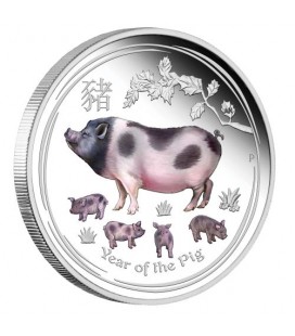 Lunar Silver Coin Series II 2019 Year of the Pig 1oz Silver Proof