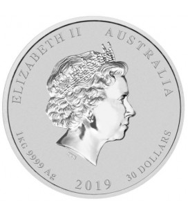 Lunar Series II Year of the Pig 2019 1 Kilo Silver Gemstone Edition