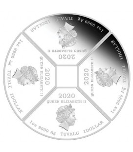 Year of the Mouse Quadrant 2020 1oz Silver Proof Four Coin Set