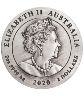 Lunar Series III 2020 Year of the Mouse 2oz Antiqued Silver Coin