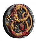 Dragon 2020 2oz Silver Coloured Antiqued Coin