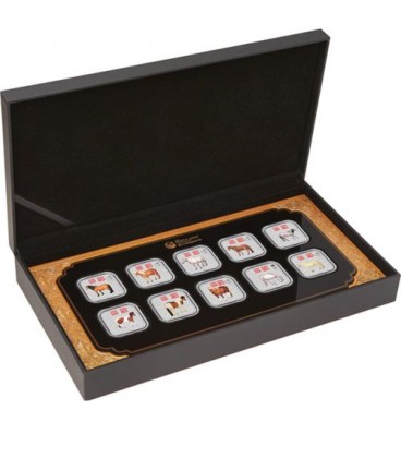 Horse 1oz Silver Square Ten-Coin Collection -2014
