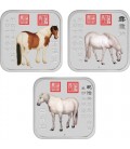Horse 1oz Silver Square Ten-Coin Collection -2014