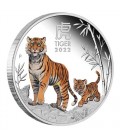 Lunar Series III 2022 Year of the Tiger 1oz Silver Proof Coloured Coin