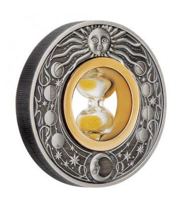Hourglass 2021 2oz Silver Antiqued Coin