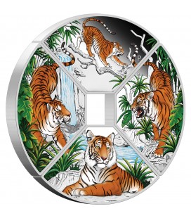 Tiger Quadrant 2022 1oz Silver Proof Four-Coin Set