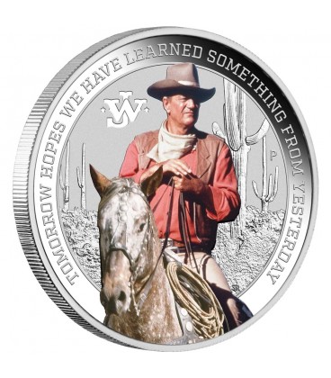 John Wayne 2022 1oz Silver Coloured Coin
