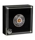 Tiger Rotating Charm 1oz Silver Antiqued Coin-2022