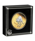 Kangaroo 2oz Silver Reverse Gilded Coin