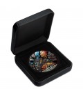 Nine Planets of the Solar System 5oz Silver Antiqued Coloured Coin