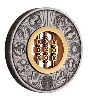 Games Through the Ages 2oz Silver Antiqued Coin