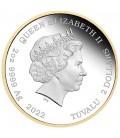 60 Years of Bond 2oz Silver Proof Gilded Coin-2022