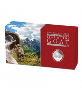 AUSTRALIAN LUNAR SERIES II 2015 YEAR OF THE GOAT SILVER PROOF COINS